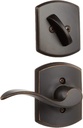 Schlage Lock Company F94ACC716GRWRH Accent Right Handed Lever Dummy Interior Pack with Decora, Aged Bronze