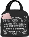 Vintage Skeleton Magic Ouija Spirit Board Black Reusable Insulated Lunch Bag For Women Men Waterproof Tote Lunch Box Thermal Cooler Lunch Tote Bag For Work Office Travel Picnic
