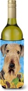 Caroline's Treasures SC9069LITERK Airedale in Summer Flowers Wine Bottle Hugger Bottle Cooler Sleeve Hugger Machine Washable Collapsible Insulator Beverage Insulated Holder