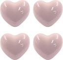 4 Pcs Ceramic Cabinet Knobs Pink Heart Shaped Drawer Knobs Dresser Handles Heart Shaped Kids Child Room Decorative Pulls for Door Cabinet Drawers Cupboard
