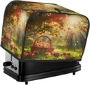 Fruit Apples Basket Toaster Cover 4 Slice Wide Slot Washable Kitchen Appliance Covers Fingerprint Bread Machine Dust Cover Small Toaster Oven Accessories Covers Bread Maker Bag Women Gift