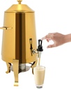 13L Coffee Urn and Hot Beverage Dispenser With Fuel Holder, 3.4 Gallon Stainless Steel Drink Dispenser for Hot Drinks, Hot Water Urn for Catering (Gold)