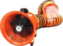 12’’ Utility Blower with 33ft Ducting Hose 520W 3120CFM Industrial Ventilation Exhaust Fan with 13ft Cable Portable Ventilation Fan for Sucking Smoke, Odor and Overspray at Home & Workplace