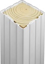 Weatherables 6x6 Vinyl Post Wrap – Weatherproof Premium Outdoor Vinyl Porch Post Wrap with Fluted Design for Quickly Refreshing Existing Deck, Patio, and Porch Posts (6"x6"x102", White)