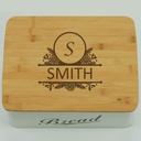 Modern Metal Bread Box with Bamboo Lid - Personalized (12)
