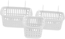 Ciieeo 3pcs Plastic Storage Baskets Versatile Hanging Organizers for Home Kitchen and Bathroom Sturdy Design for Fruits Supplies and Sundries Easy Installation and Space-saving