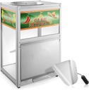 Olde Midway Nacho Chip Warmer Machine with Scoop, Commercial Grade Stainless Steel Concession Stand Display with Glass Door