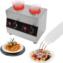 Electric Chocolate Sauce Warmer Toppings Bottle,Warmer Hot Cheese Sauce Dispenser with Squeeze Bottle,86-185f Adjustable Temperature/Annular Heating Plate,for Cheese Chocolate Hot Fudge Caramel.