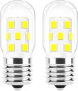 E17 LED Bulb Dimmable, 30W-40W Incandescent Equivalent, Daylight White 6000K, Fit for LG Whirlpool Frigidaire Kenmore GE Over The Range Microwave, 125V 3W 360LM, Repalces 6912W1Z004B, 8206232A, 2Pcs