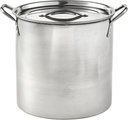 IMUSA 16Qt Stainless Steel Stock Pot with Lid, Large Cooking Pot for Soups, Boiling Seafood, Pasta, Stews, and Family Meals
