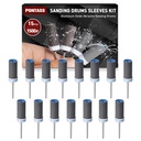 15Pcs 1500 Grit Sanding Drums Sandpaper Sticks Set with 1/8"(3mm) Shank for Dremel Rotary Tool, Suitable for Metal Rust Removal/Jade Polishing/Stone Grinding