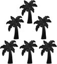 Coconut Tree Cabinet Knobs, Beach Ocean Theme Handles for Cupboard Wardrobe Drawer Dresser Home Kitchen Hardware Decor 6 Pieces (Black)