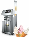Ice Cream Maker, Commercial Soft Ice Cream Machine, Stainless Steel Ice Cream Machine for Cold Yogurt and Sorbets, Large Capacity C,C