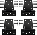 3.5 Inch Heavy Duty Gate Hinges, 4 Pack Black Iron Extra Thick T Door Hinges, Gate Hardware Kit for Indoor Outdoor, Shed, Wooden Fences, Vinyl Fence, Barn Door, Garage (Screws Included)