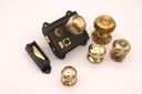 Regency Cast Iron Rim Latch Bath Bedroom Lock Door Knob Handle Sets - Brass (Rim Lock + Bloxwich 60mm Door Knob)