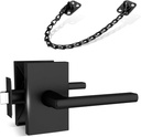 Mega Handles Glamor Collection - Reversible Passage Door Handle + Transom Chain (Matte Black)