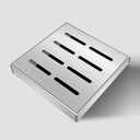 Bathroom sink drain filter，Square groove drain grille，304 stainless steel drain cover，Outdoor Sewer Cover，Grid Rainwater Grate，Basement sewer cover to block debris，for Yard/garden/driveway(Thickness3m