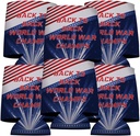 VictoryStore Can and Beverage Coolers - Back to Back World War Champs Patriotic, Set of 6