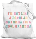 Grandma Aunt Gifts Canvas Tote Bags for Women Cute Small Travel Work Tote Bags Reusable Grocery Bags Shoulder Bag