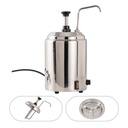 Cheese Dispenser with Pump Food-Grade Stainless Steel Nacho Cheese Dispenser - Silver, 650W Power, 2.3L Capacity, Easy to Clean