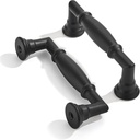 10 Pack 3-1/2 Inch Hole Center Matte Black Cabinet pulls Solid Heavy Duty Cabinet Pull Cabinet Handles Kitchen Cabinet Hardware Vanity Handles Bathroom Cabinet pulls