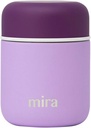 MIRA 9oz Insulated Food Jar Thermo for Hot Food & Soup, Compact Stainless Steel Vacuum Lunch Container - Lilac