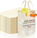 Reusable Tote Bag with Handles Bulk Extra Large Non Woven Grocery Shopping Bags for Boutiques Retail Store