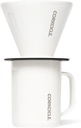 Corkcicle Pour Over Set - Pour Over Coffee Maker for Your Home - Triple-Insulated Stainless Steel Mug - BPA & Phthalate Free - With Non-Slip Silicone Base - Home Barista Set - Oat Milk