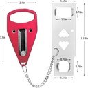 Portable Door Lock for Travel, Door Lock Self-Defense Security Device for Home, Apartment, Hotel, Living Motel, School Dorm, House for Open Inwards Door