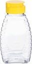 HARFINGTON 12pcs Plastic Honey Bottles 6oz 180ml Squeeze Honey Jars Bottle Leakproof Honey Dispenser Refillable Honey Containers with Flip Lid for Storing and Dispensing Sauce Syrup