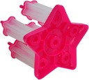 BESTYASH Cell Star Shaped Ice Lolly Makers with Base Reusable DIY Ice Pop Molds for Healthy Chilled Treats Food-grade PP Rosy Color Easy to Clean and Use
