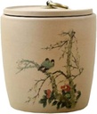 Japanese-Style Ceramics Tea Canister Traditional Tea Caddy Sugar Canister for Kitchen Sealed Ceramics A13