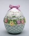 Cosmos Gifts 10279 Egg Shaped Bunny Rabbit Cookie Jar, 7-3/8" H