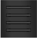 BUILDMART - 8x8 Modern AC Vent Cover - Decorative Black Air Vent - Standard Linear Slot Diffuser - Register Grille for Ceiling, Walls & Floors - Texas Buildmart