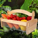 Large Garden Hod Harvest Basket for Vegetable Gardening and Harvest Gathering or Farmhouse Decor,Picnic Basket Garden Supply Gardener Gift Spring(19" L X 9.06" W X 4.33" H)