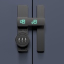 Password 180 Degree Lock Sliding barn Door Latch Right Angle Door Latch Luminous Code Latch ，Black