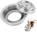 Coffee Capsule Adapter Small Converter Stainless Steel Powder Bowl Replacement for for for Env135 Vertuolline Gca1, Reusable Filters Kuric Coffee Makers Pods Holder