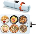 Warming Mat for Food,Elegant Electric Warming Tray, Hot Plate Electric, Perfect for Keeping Holiday Meals, Buffets, and Parties Food Warm,Tortilla Warmer More 24.80 x 15.35 x 0.51 inches (Light Blue)