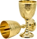 Chalice Goblet Solid Brass Vintage Brass Golden Roman Chalice Cup of King Arthur Drinking Wine Goblet Vintage Wine Cups of King Arthur - Renaissance Medieval Gift