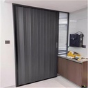 80 in Kitchen Bathroom Office Privacy Gate, Bi-fold Telescopic Folding Doors with Lock & Key, Aluminum Alloy Customizable Internal Accordion Folding Door(28.3x80 in/72x203cm)