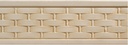 ORNAMENTAL 990-4WHW Unfinished White Hardwood Basketweave Embossed Chair Rail Moulding