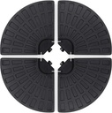 Best Choice Products 4-Piece 158lb Capacity Cantilever Offset Patio Umbrella Circular Base Stand w/Carry Handles, Easy-Fill Spouts, Base Connector Hooks, UV Stability - Black