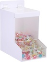 Kokone Candy Dispenser Countertop with Lids,Acrylic Container for Laundry Pods Dishwasher Pods Plastic Bags,Wall Mounted Candy Dispenser,Acrylic Dispenser for Desk Pantry Kitchen Laundry Room,White
