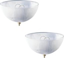 Ciata 4-3/4 Inch Ceiling Light Cover Fixture for A-shape bulb, Clip Lamp Shade for Ceiling Light Bulb, 7-3/4 Inch Diameter Dome Shape Shade Bulb Cover for Indoor Location, Prismatic, Pack of 2