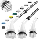 Electric Spin Scrubber, Cordless Power Electric Cleaning Brush Waterproof with Adjustable Extension Handle for Bathroom Kitchen Floor Grout Tile