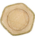 Hexagonal Bamboo Fruit Tray Hanging Storage Basket Kitchen Strainer Vegetable Basket Elegant Decorative