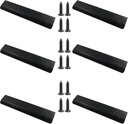 BokWin 6Pcs 200mm/7.87 Inch Mount Finger Edge Pull, Furniture Drawer Handles, Aluminum Concealed Handle for Home Kitchen Door Drawer Cabinet with Screws (Black)