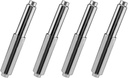 4 Pcs Plastic Chrome Toilet Paper Holder Spring Loaded Rods Stand, Spring Loaded Adjustable Toilet Tissue Paper Roll Holder Replacement for Bathroom Accessories