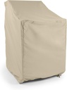 Covermates Outdoor Stacking Chair Cover - Water Resistant Polyester, Drawcord Hem, Mesh Vents, Seating and Chair Covers, 28W x 34D x 52H, Khaki