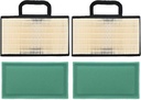 Pack of 2 698754 499486S Air Filter with 273638S Pre-filter Fits John D140 D130 L120 L118 LA135 LA120 LA130 Lawn Mower Tractor for B&S 18-26 HP Intek V-Twins Engines